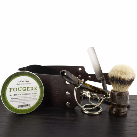 WCS Tortoise Straight Razor Kit